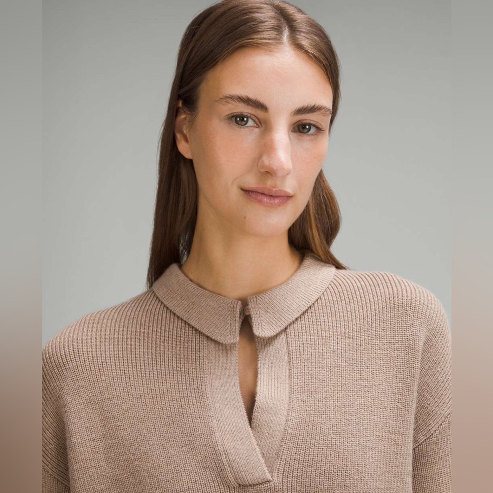 Lululemon‎ Collared Merino Wool-Blend Sweater - Picture 2 of 8